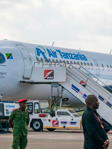 Air Tanzania's Airbus A220. The national carrier is weighing its options in bridging the emerging service gap caused by the grounding of its Airbus A220 fleet due to engine problems. PHOTO | COURTESY