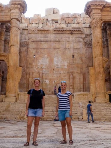 Rachel Davey and Martina Sebova, pictured in Baalbek, Lebanon, bonded through their passion for travel.