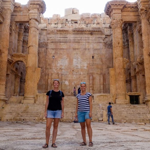 Rachel Davey and Martina Sebova, pictured in Baalbek, Lebanon, bonded through their passion for travel.